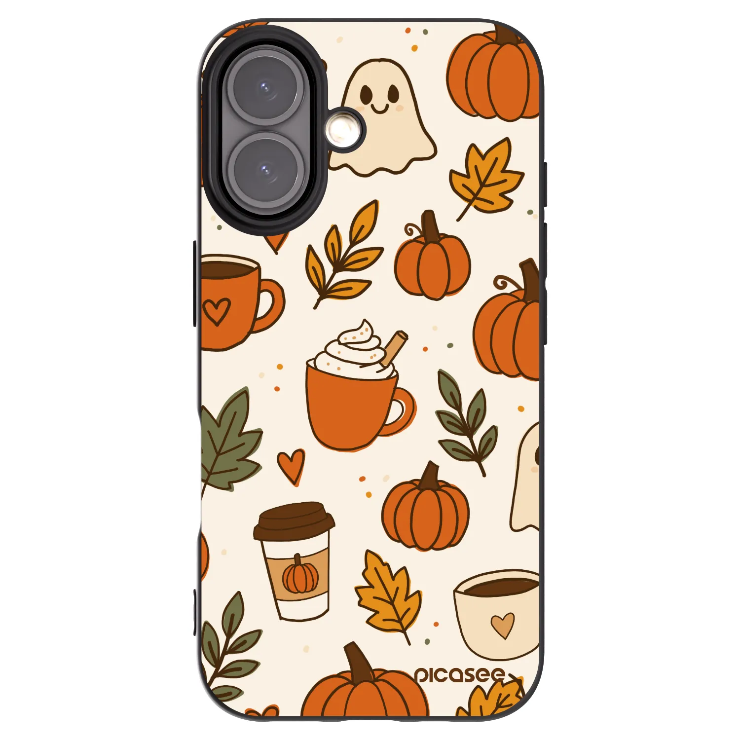 Picasee fekete szilikon tok az alábbi mobiltelefonokra Apple iPhone 16 - Fall vibes