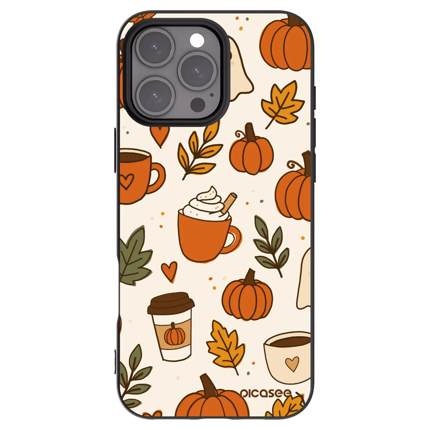 Picasee fekete szilikon tok az alábbi mobiltelefonokra Apple iPhone 16 Pro Max - Fall vibes