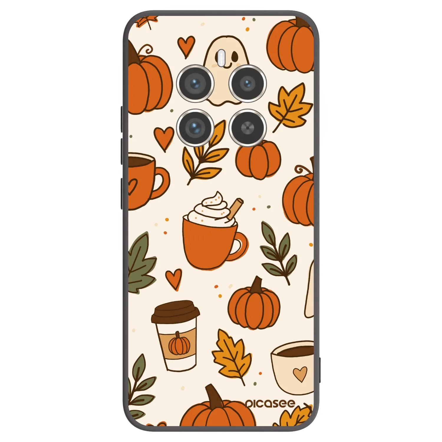 Picasee fekete szilikon tok az alábbi mobiltelefonokra Realme 12 Pro 5G - Fall vibes