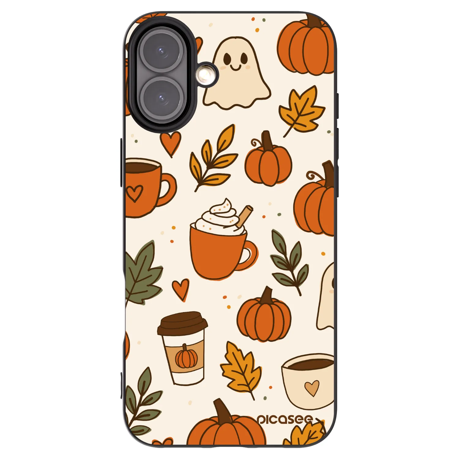Picasee fekete szilikon tok az alábbi mobiltelefonokra Apple iPhone 16 Plus - Fall vibes