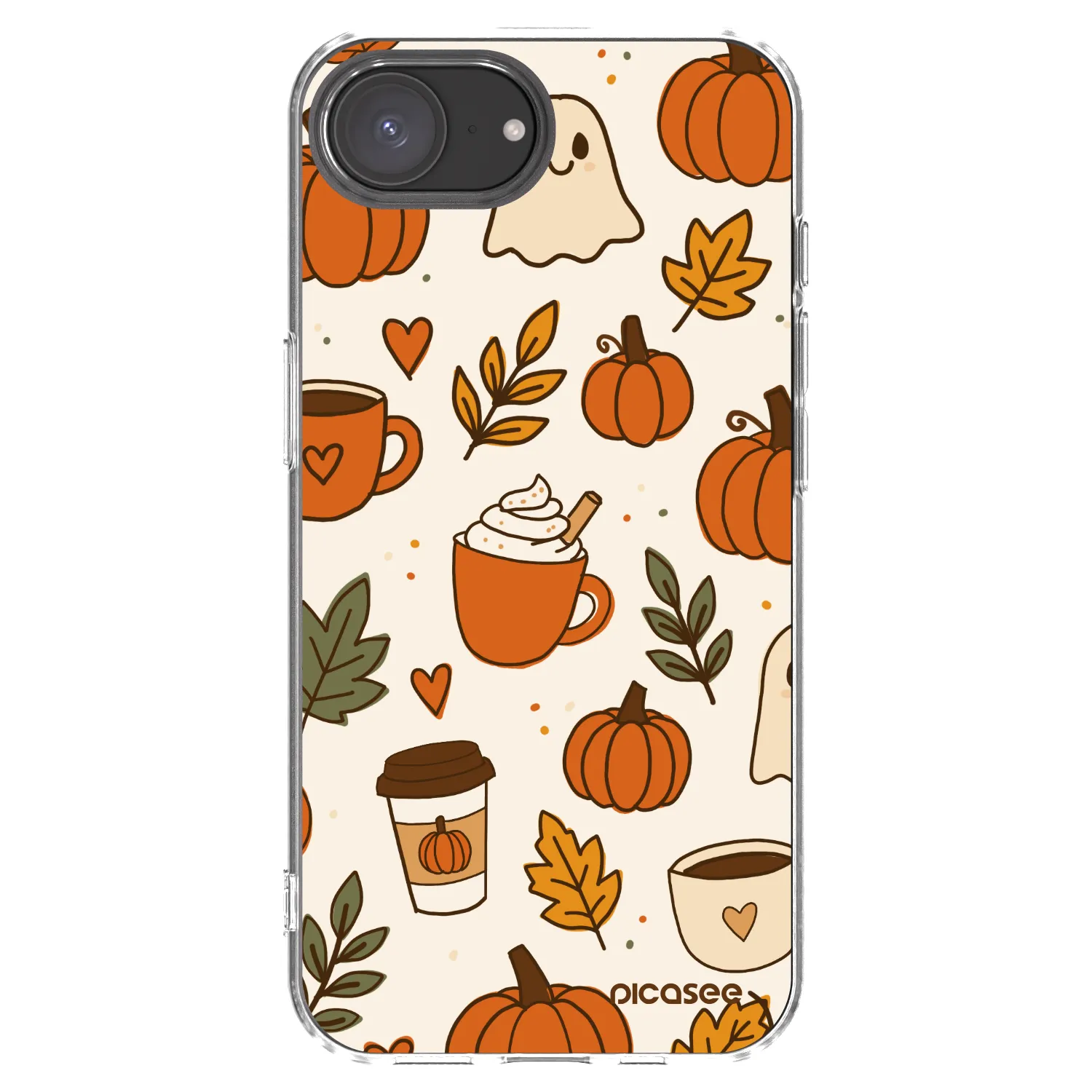Picasee átlátszó szilikon tok az alábbi mobiltelefonokra Apple iPhone 16e - Fall vibes