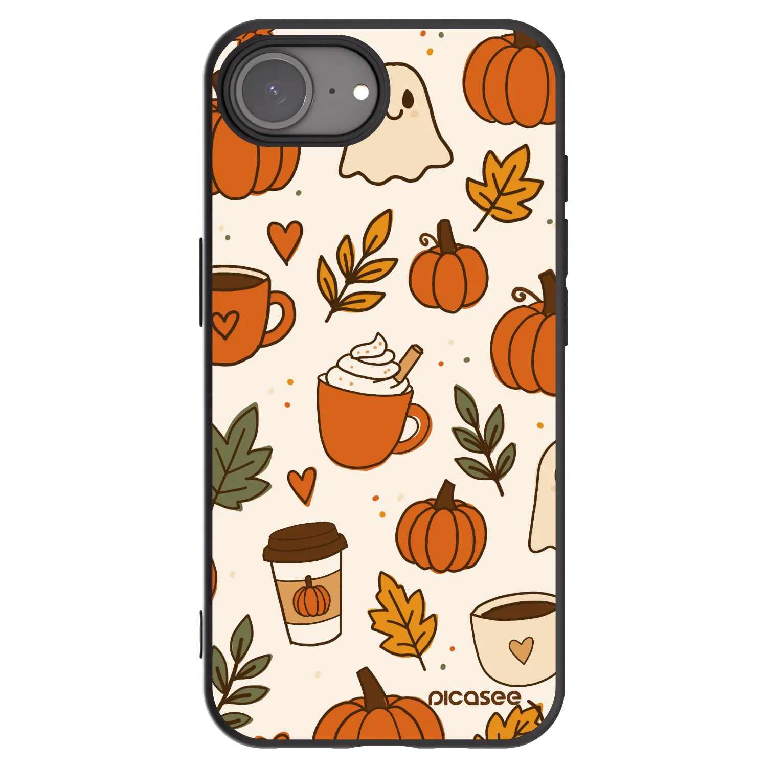 Picasee fekete szilikon tok az alábbi mobiltelefonokra Apple iPhone 16e - Fall vibes
