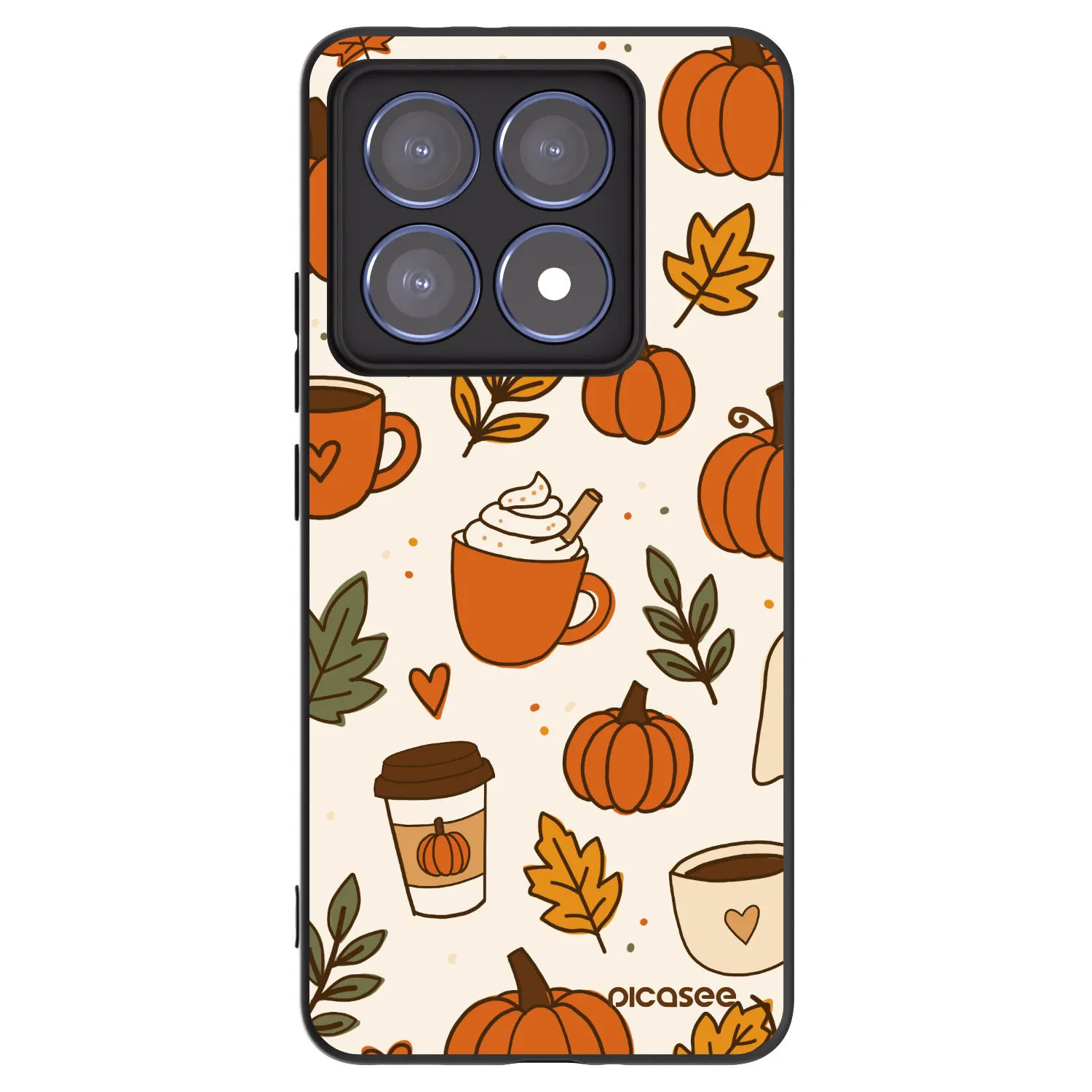 Picasee fekete szilikon tok az alábbi mobiltelefonokra Xiaomi 14T Pro - Fall vibes