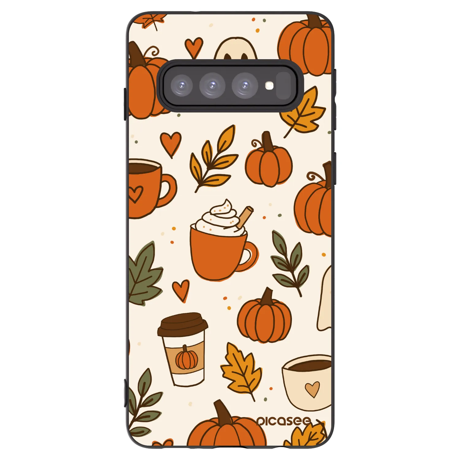 Picasee fekete szilikon tok az alábbi mobiltelefonokra Samsung Galaxy S10 G973 - Fall vibes