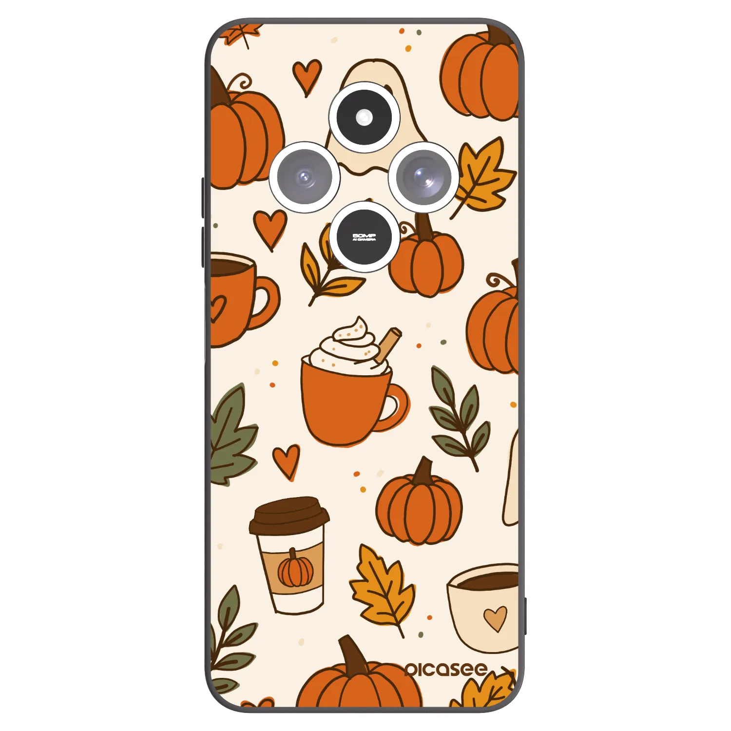 Picasee fekete szilikon tok az alábbi mobiltelefonokra Xiaomi Redmi 14C - Fall vibes