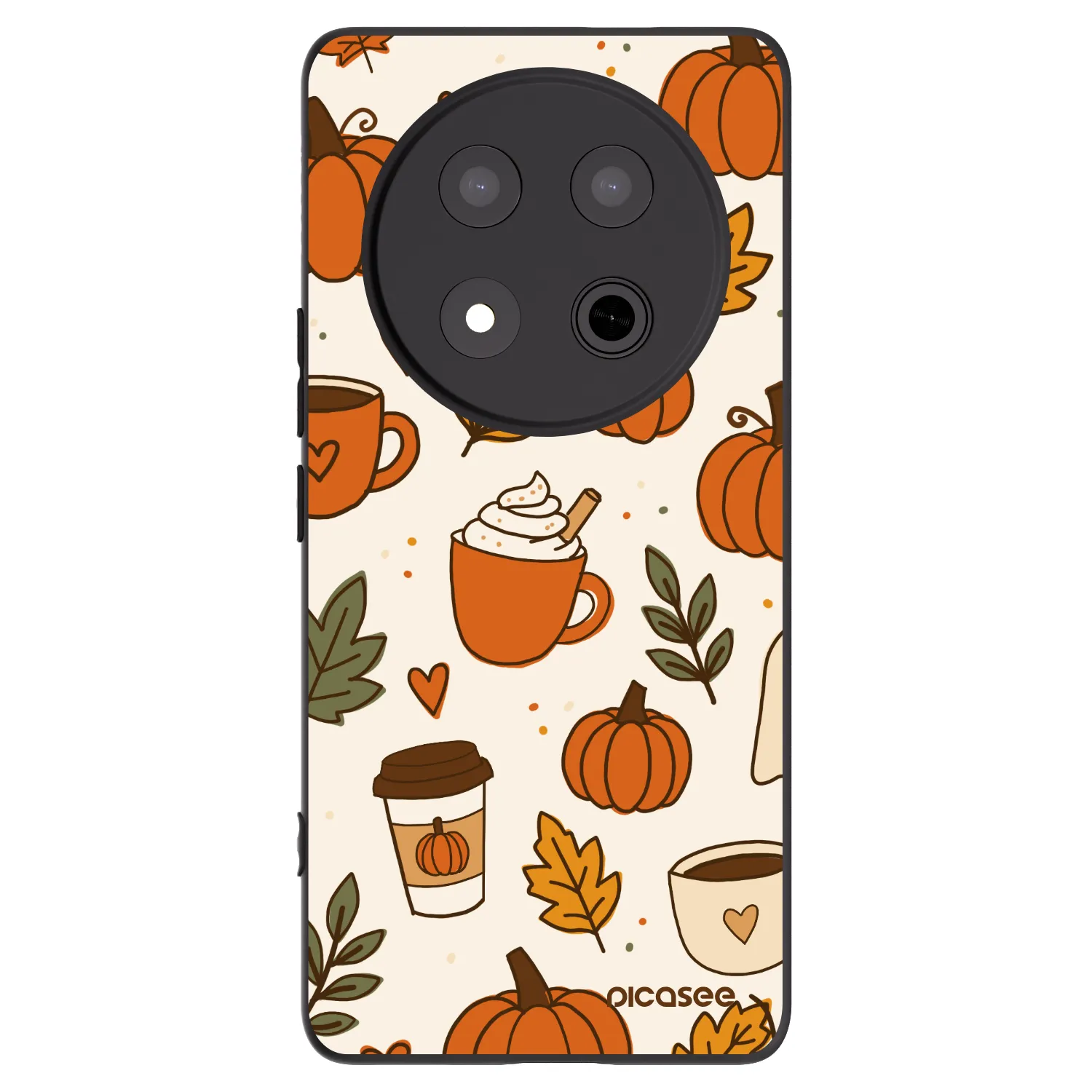 Picasee fekete szilikon tok az alábbi mobiltelefonokra Honor Magic7 Lite 5G - Fall vibes