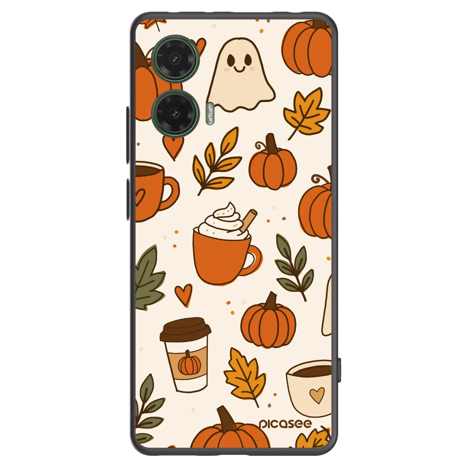 Picasee fekete szilikon tok az alábbi mobiltelefonokra Motorola Moto G35 5G - Fall vibes