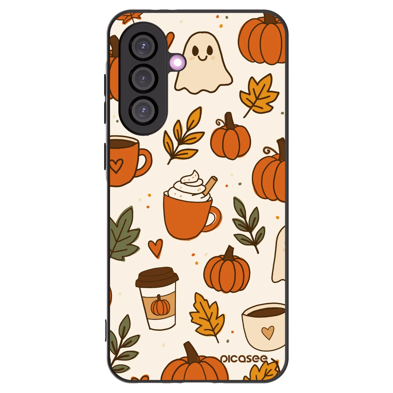 Picasee fekete szilikon tok az alábbi mobiltelefonokra Samsung Galaxy A56 5G A566B - Fall vibes