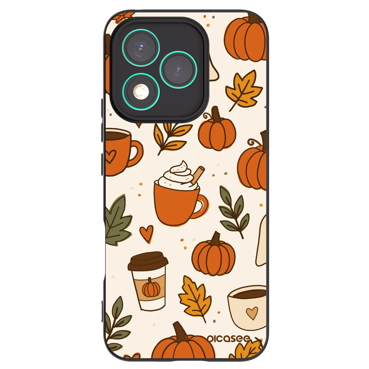 Picasee fekete szilikon tok az alábbi mobiltelefonokra Honor 400 Lite 5G - Fall vibes