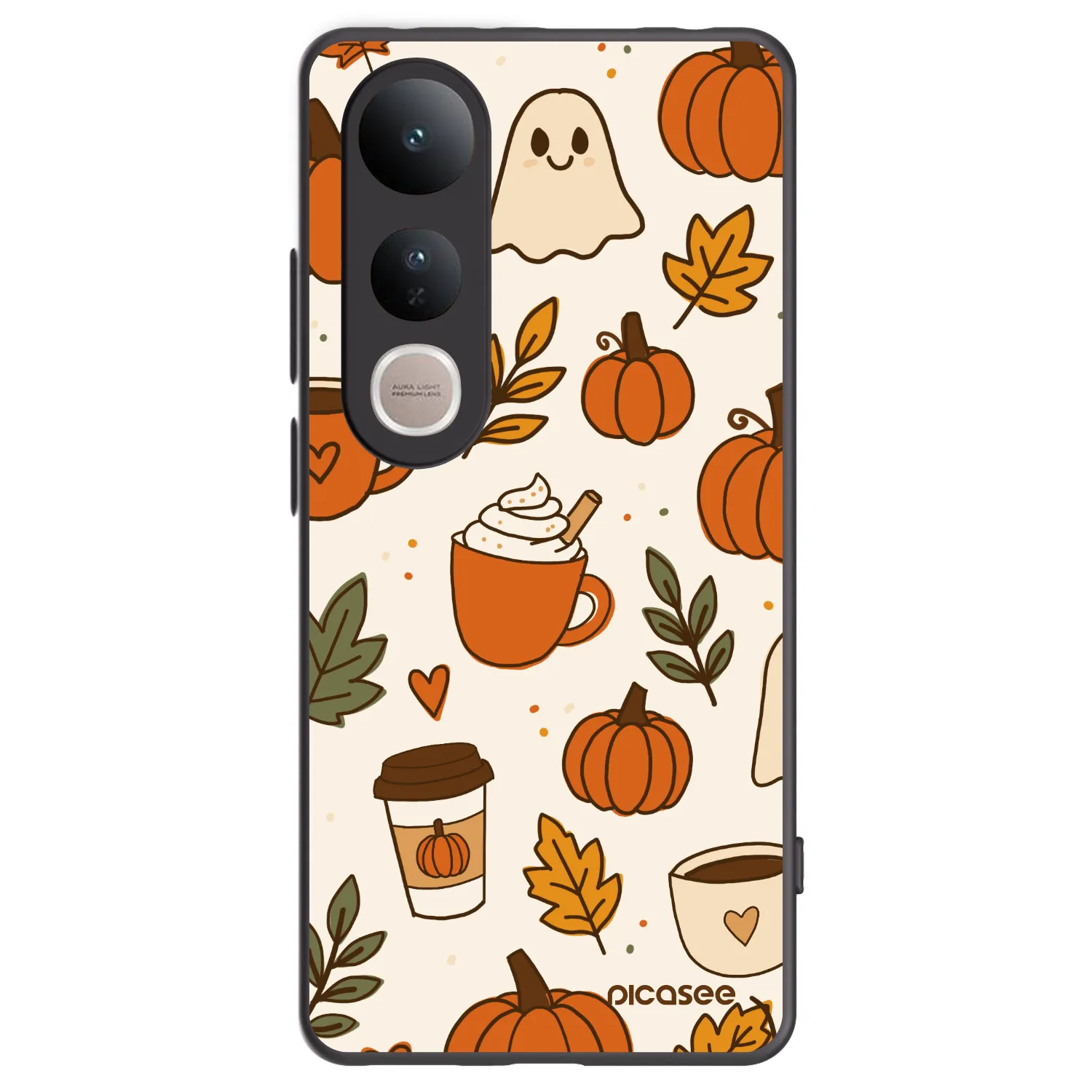 Picasee fekete szilikon tok az alábbi mobiltelefonokra Vivo V50 Lite 5G - Fall vibes