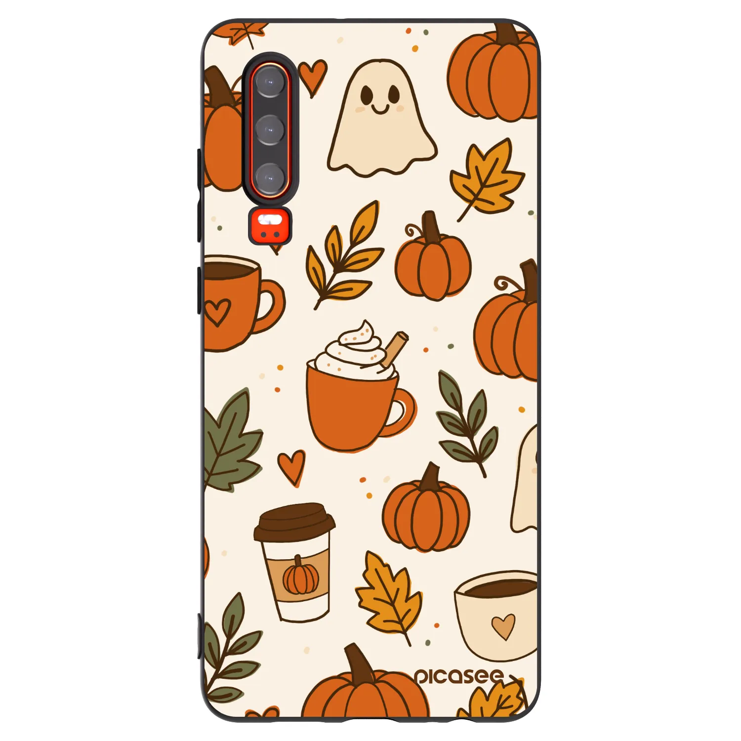 Picasee fekete szilikon tok az alábbi mobiltelefonokra Huawei P30 - Fall vibes
