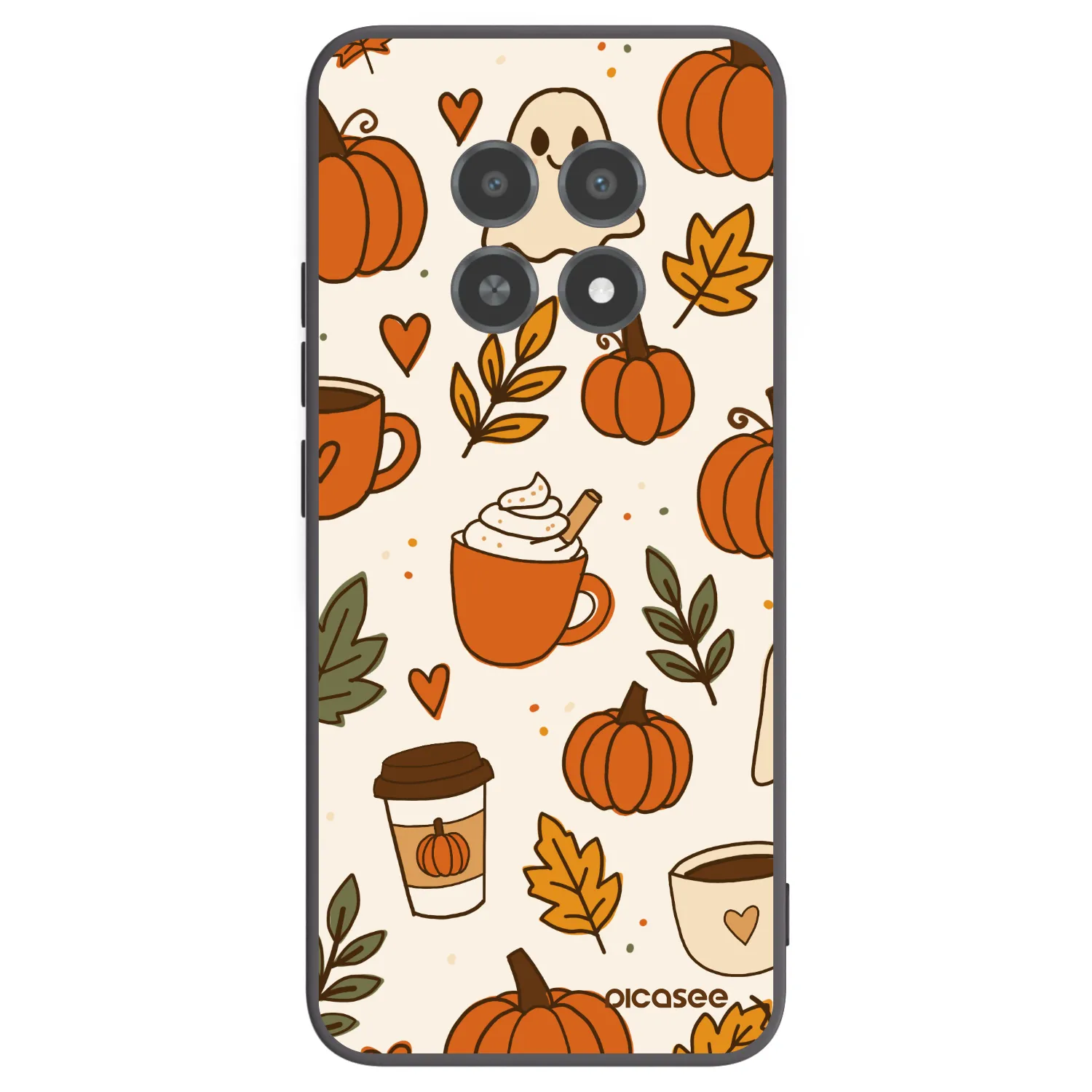 Picasee fekete szilikon tok az alábbi mobiltelefonokra Realme 12X - Fall vibes