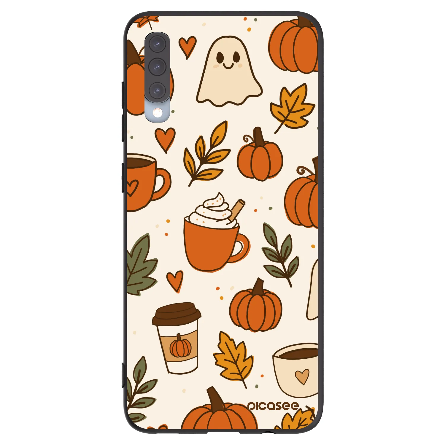 Picasee fekete szilikon tok az alábbi mobiltelefonokra Samsung Galaxy A70 A705F - Fall vibes