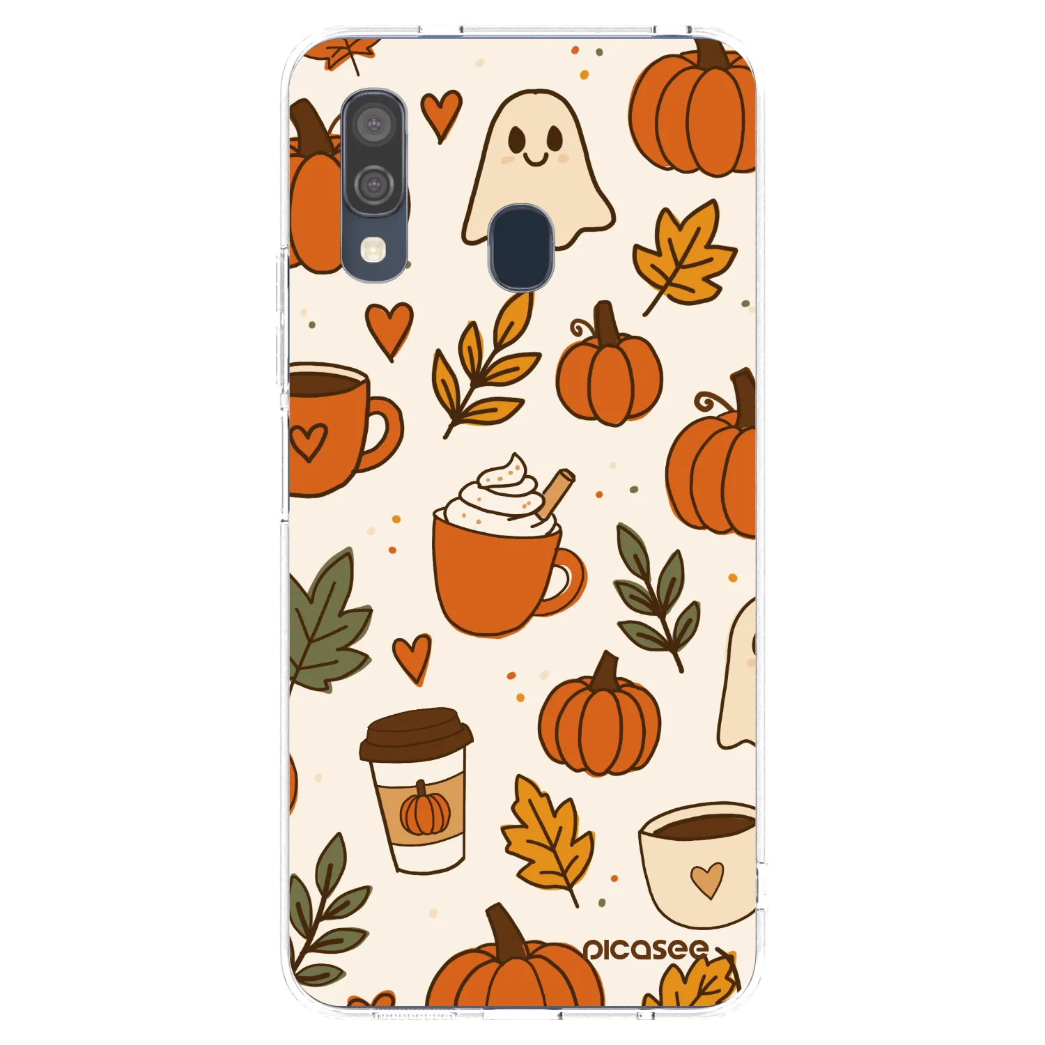 Picasee átlátszó szilikon tok az alábbi mobiltelefonokra Samsung Galaxy A40 A405F - Fall vibes