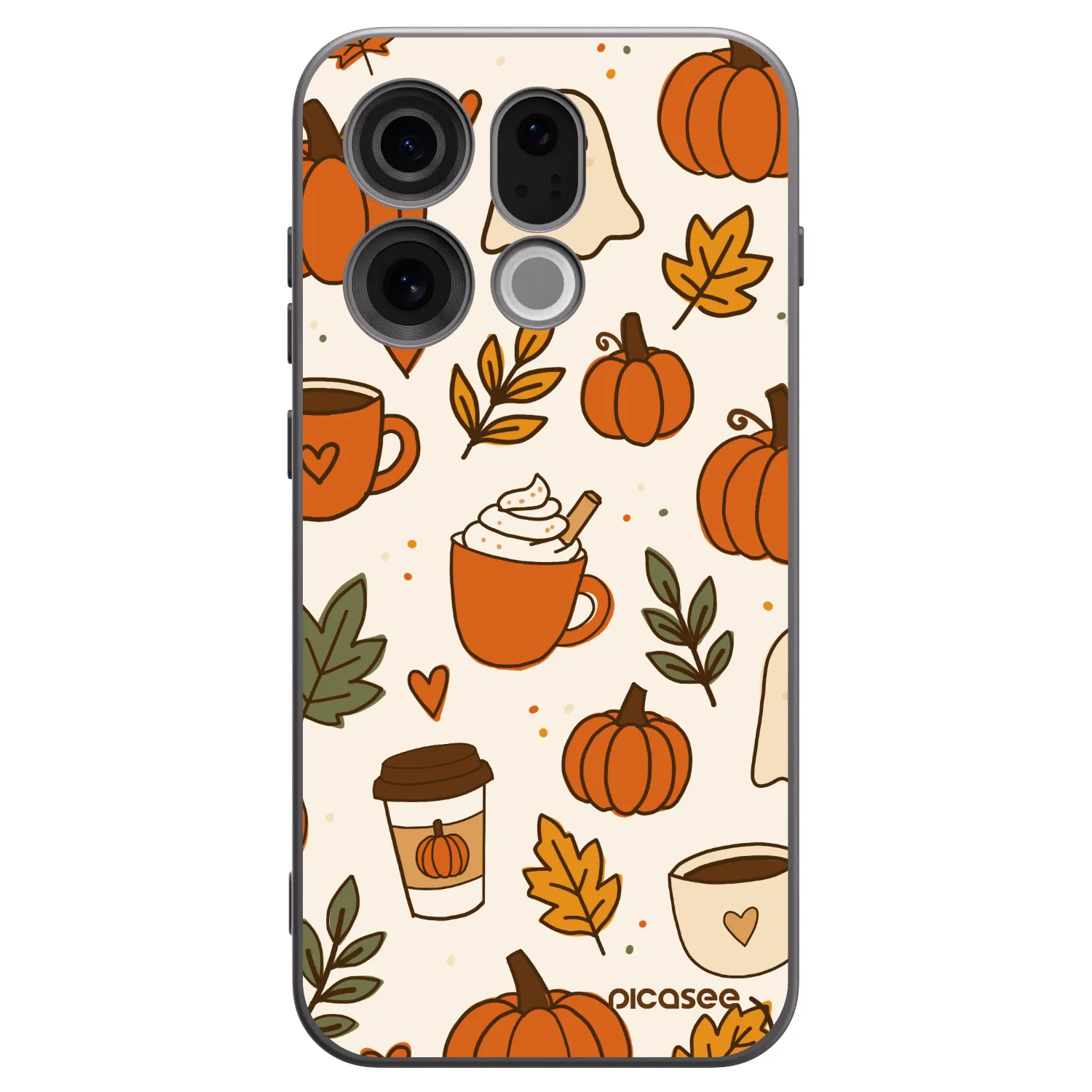 Picasee fekete szilikon tok az alábbi mobiltelefonokra OPPO Find X9 - Fall vibes