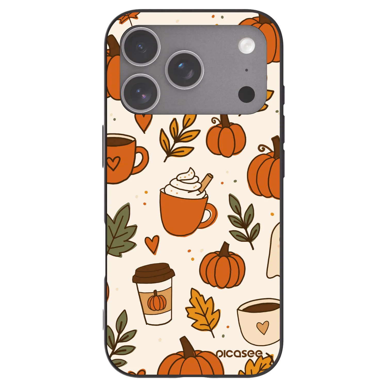 Picasee fekete szilikon tok az alábbi mobiltelefonokra Apple iPhone 18 Pro - Fall vibes