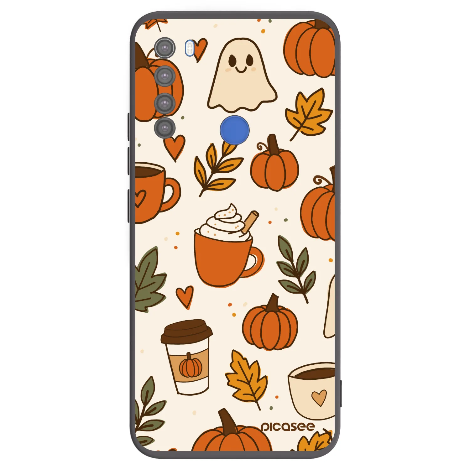 Picasee fekete szilikon tok az alábbi mobiltelefonokra Xiaomi Redmi Note 8T - Fall vibes