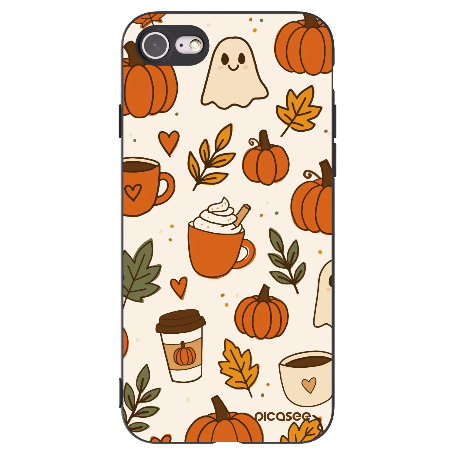 Picasee fekete szilikon tok az alábbi mobiltelefonokra Apple iPhone SE 2020 - Fall vibes