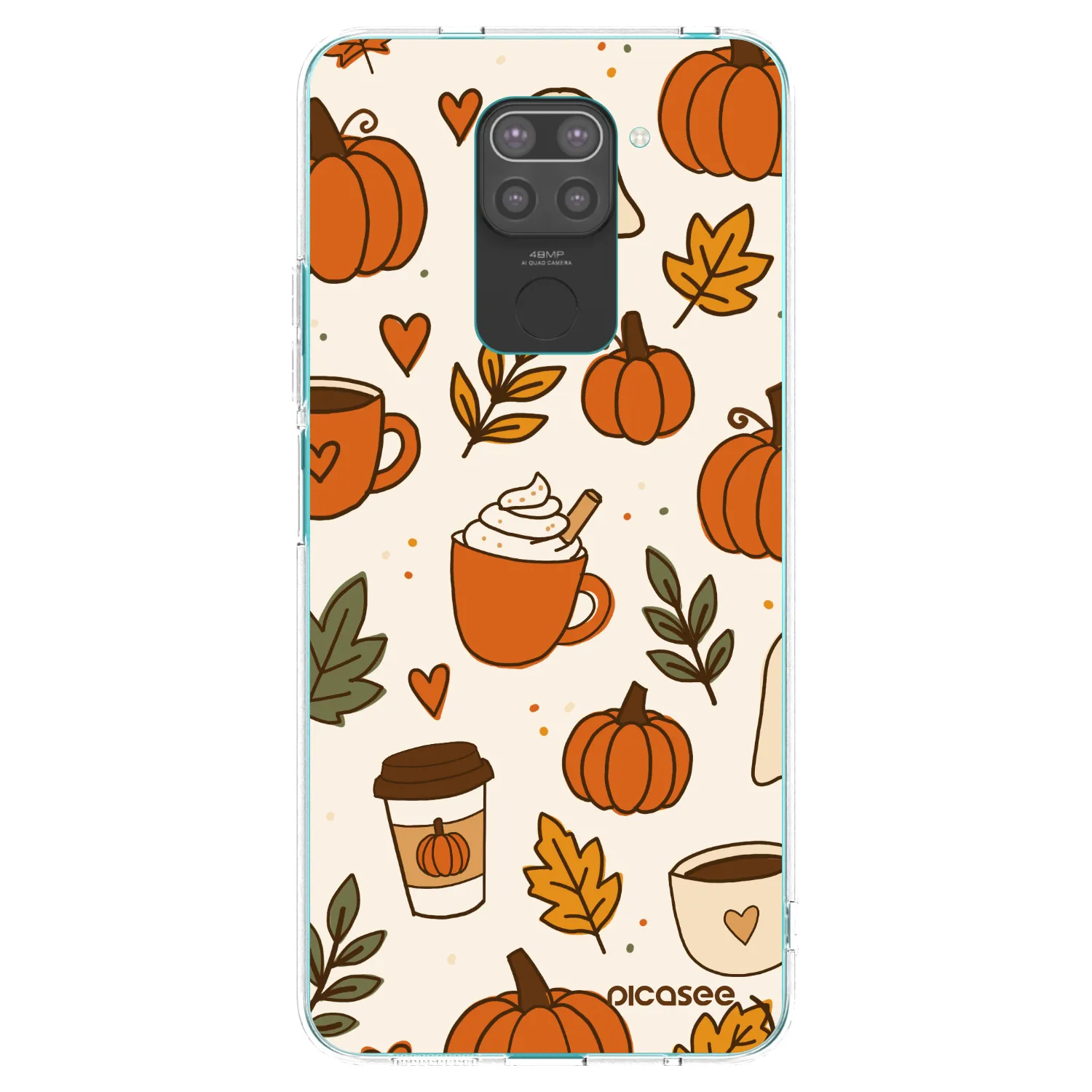 Picasee fekete szilikon tok az alábbi mobiltelefonokra Xiaomi Redmi Note 9 - Fall vibes