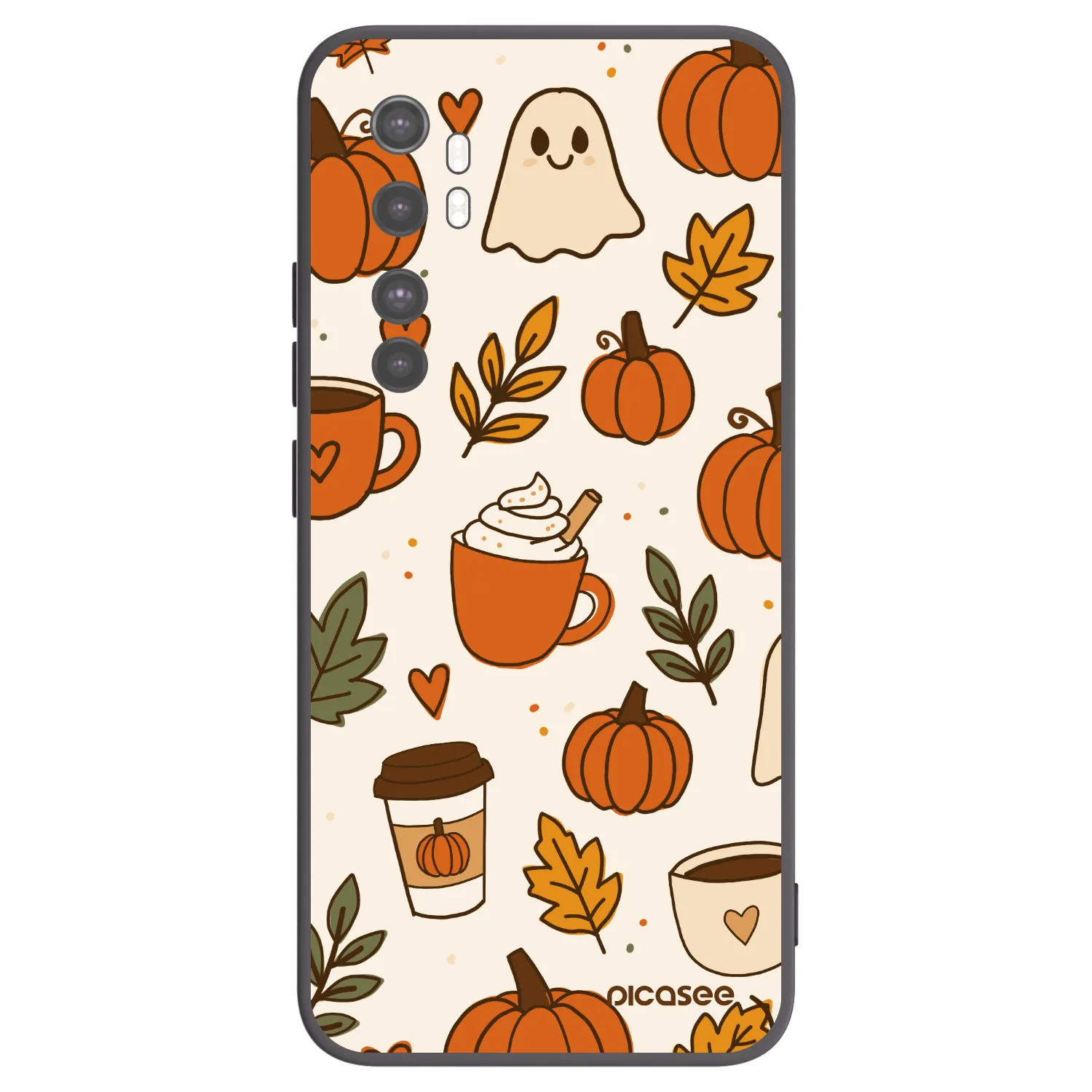 Picasee fekete szilikon tok az alábbi mobiltelefonokra Xiaomi Mi Note 10 Lite - Fall vibes