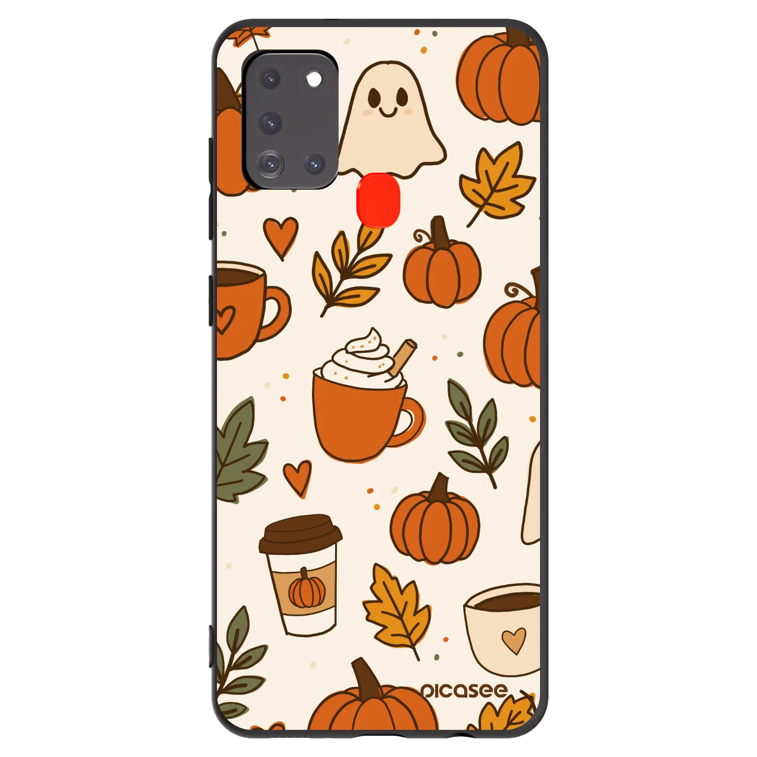Picasee fekete szilikon tok az alábbi mobiltelefonokra Samsung Galaxy A21s - Fall vibes