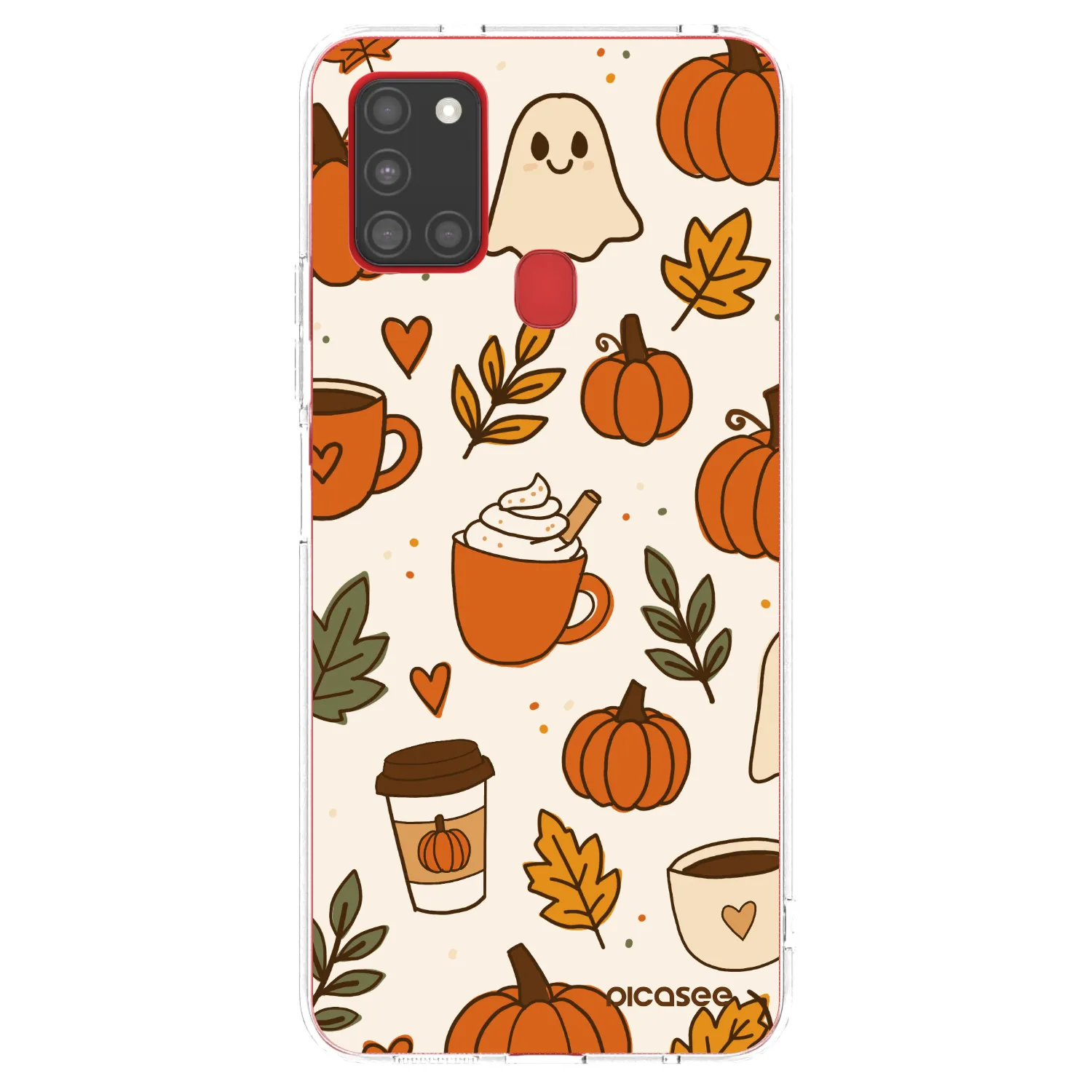 Picasee átlátszó szilikon tok az alábbi mobiltelefonokra Samsung Galaxy A21s - Fall vibes