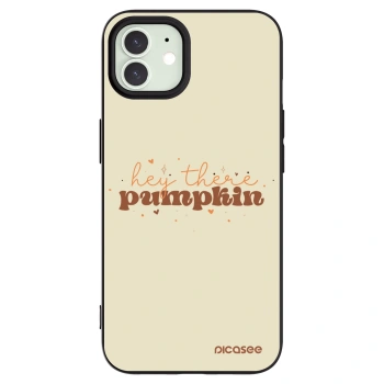 Picasee fekete szilikon tok az alábbi mobiltelefonokra Apple iPhone 12 - Hey there pumpkin