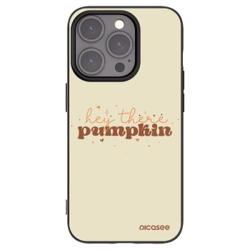 Picasee fekete szilikon tok az alábbi mobiltelefonokra Apple iPhone 15 Pro - Hey there pumpkin