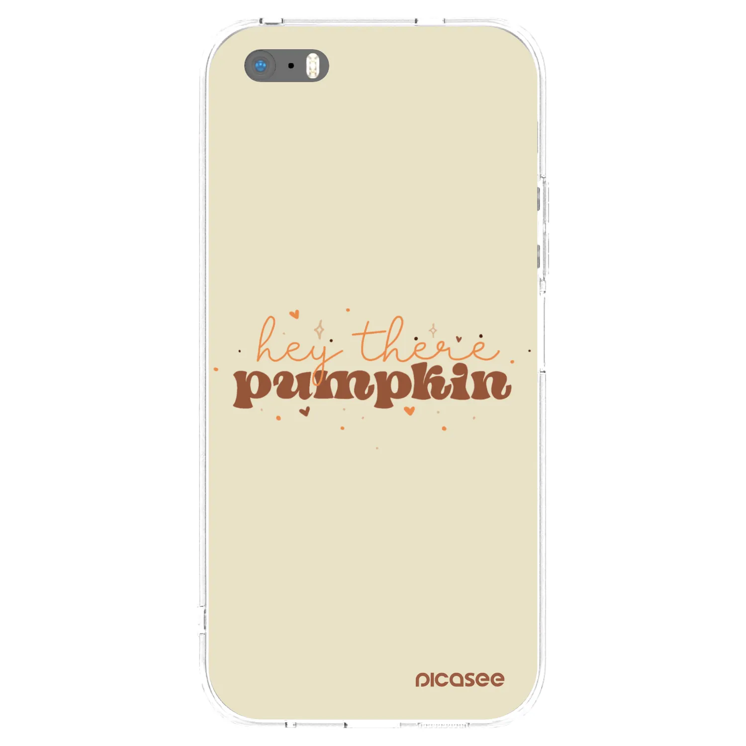 Picasee átlátszó szilikon tok az alábbi mobiltelefonokra Apple iPhone 5/5S/SE - Hey there pumpkin