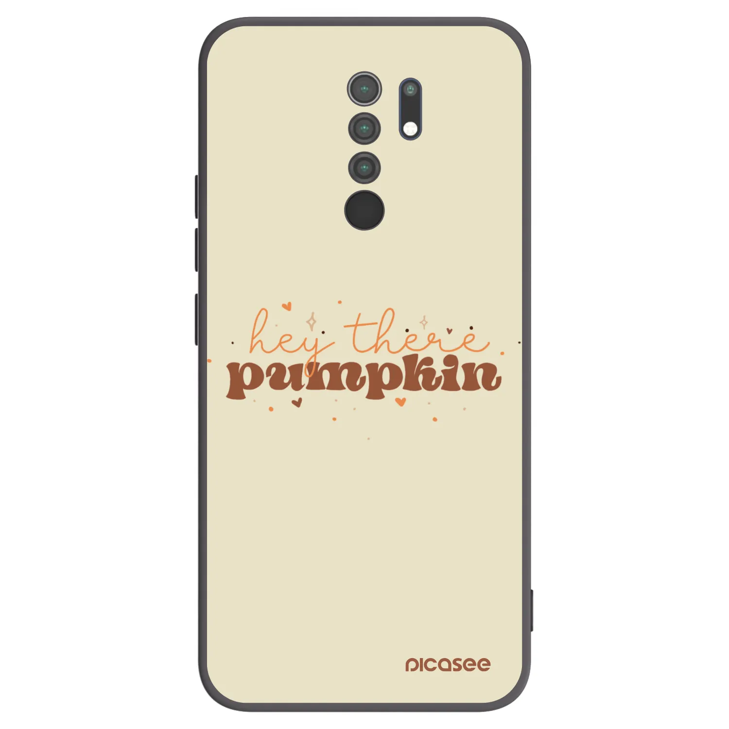 Picasee fekete szilikon tok az alábbi mobiltelefonokra Xiaomi Redmi 9 - Hey there pumpkin