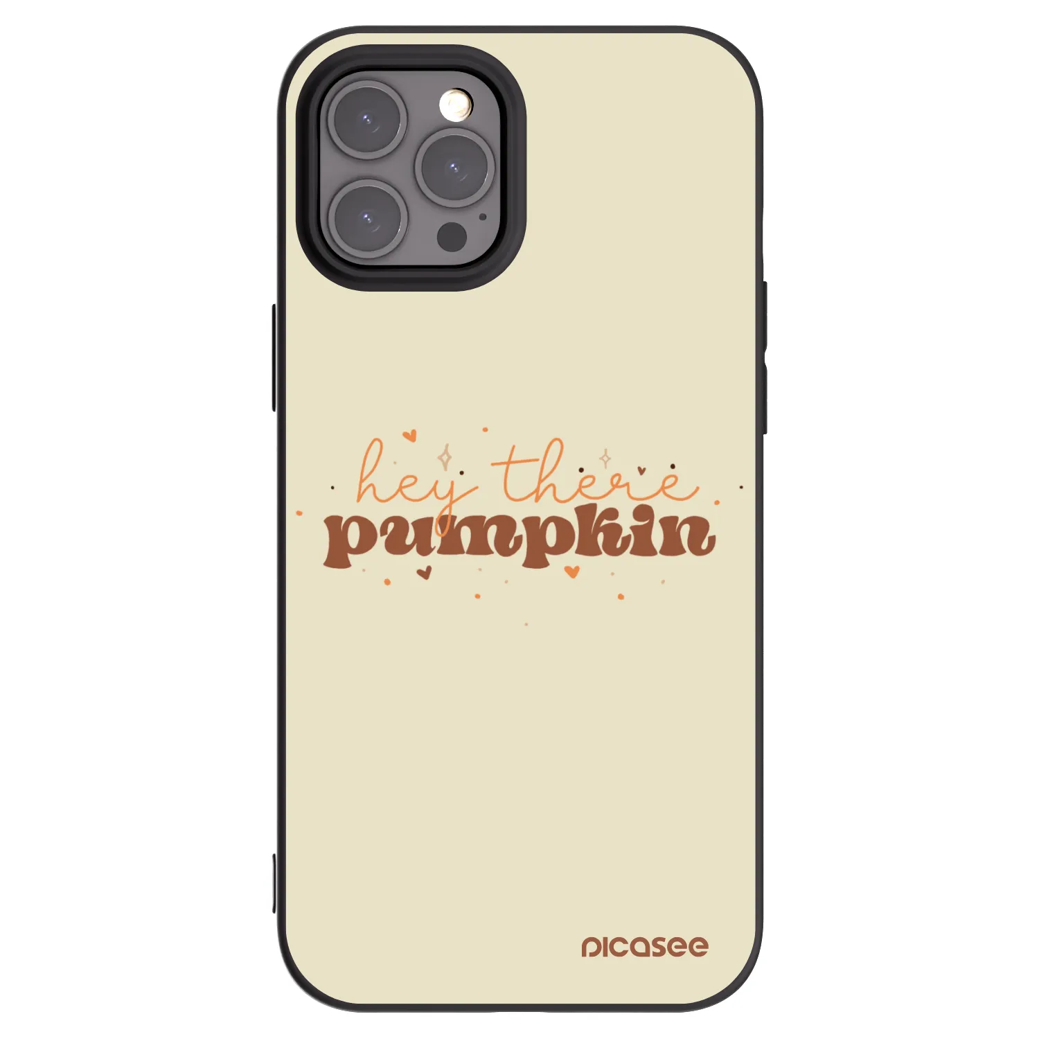 Picasee fekete szilikon tok az alábbi mobiltelefonokra Apple iPhone 12 Pro Max - Hey there pumpkin