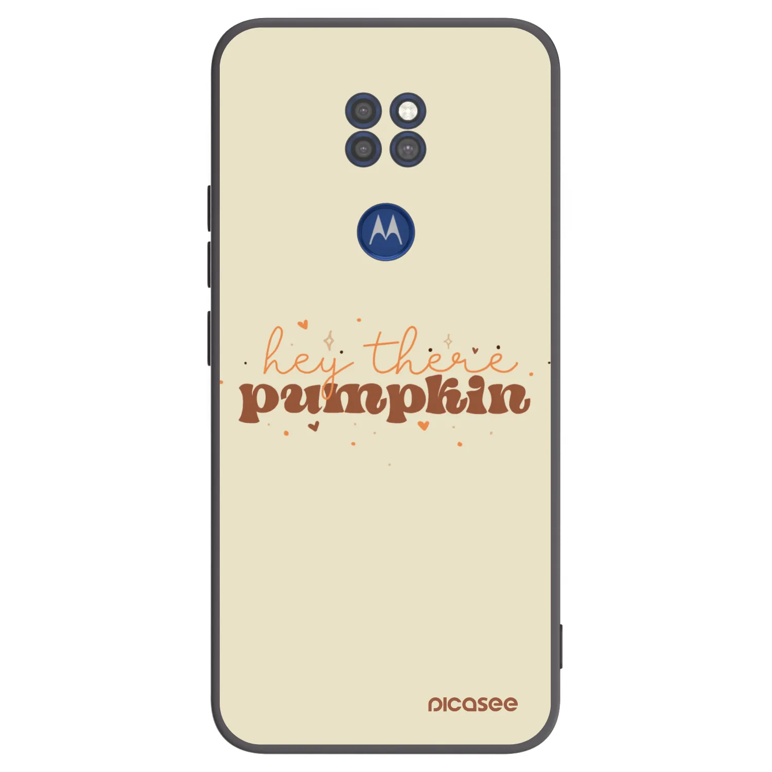 Picasee fekete szilikon tok az alábbi mobiltelefonokra Motorola Moto G9 Play - Hey there pumpkin