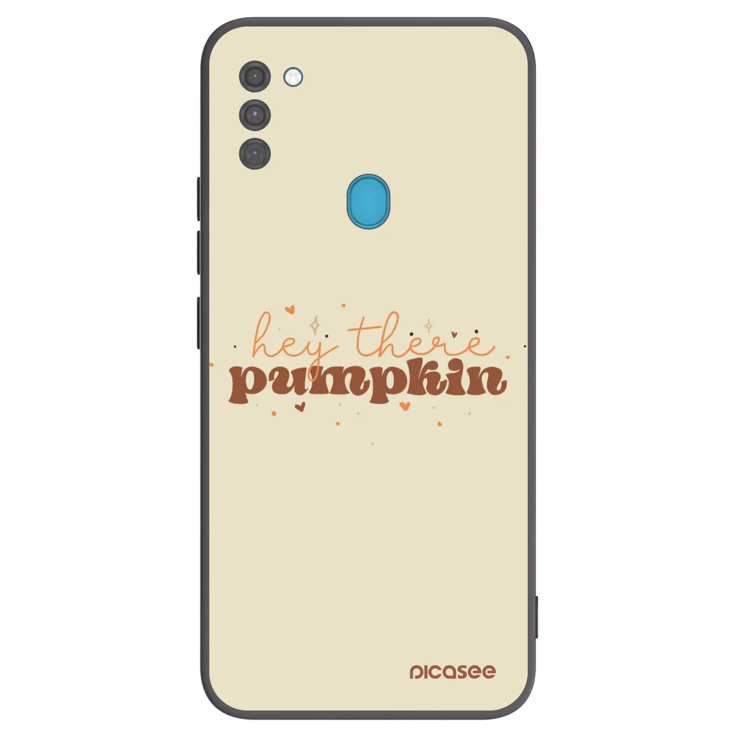 Picasee fekete szilikon tok az alábbi mobiltelefonokra Samsung Galaxy M11 - Hey there pumpkin
