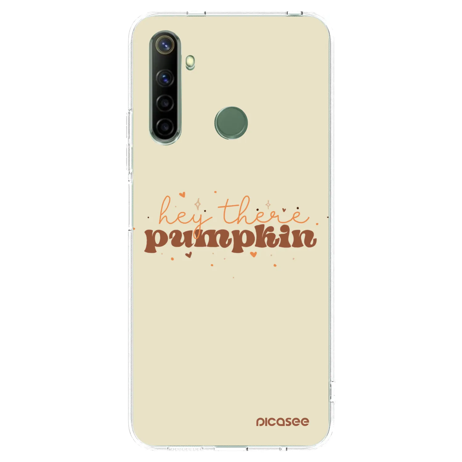 Picasee átlátszó szilikon tok az alábbi mobiltelefonokra Realme 6i - Hey there pumpkin