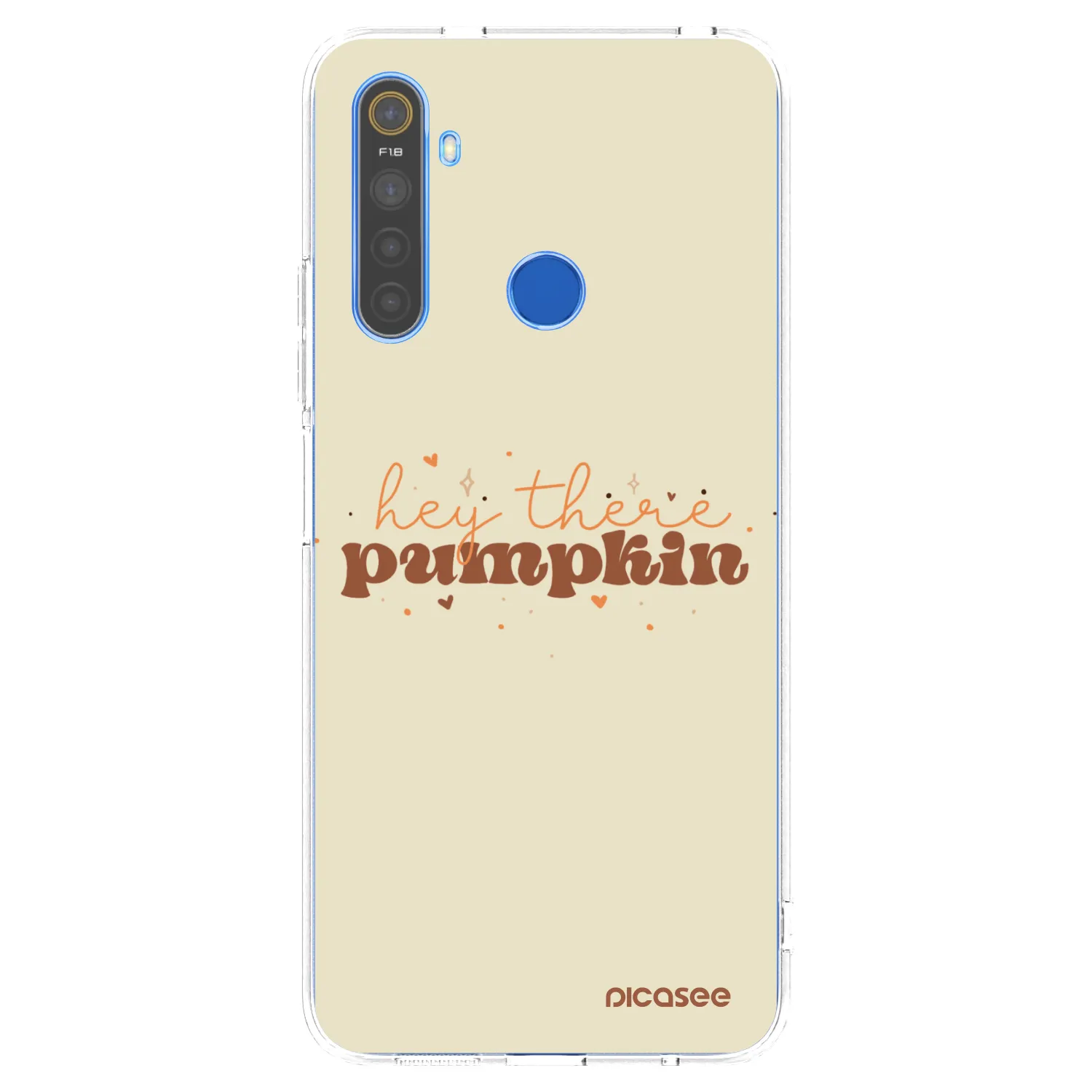 Picasee átlátszó szilikon tok az alábbi mobiltelefonokra Realme 5 - Hey there pumpkin