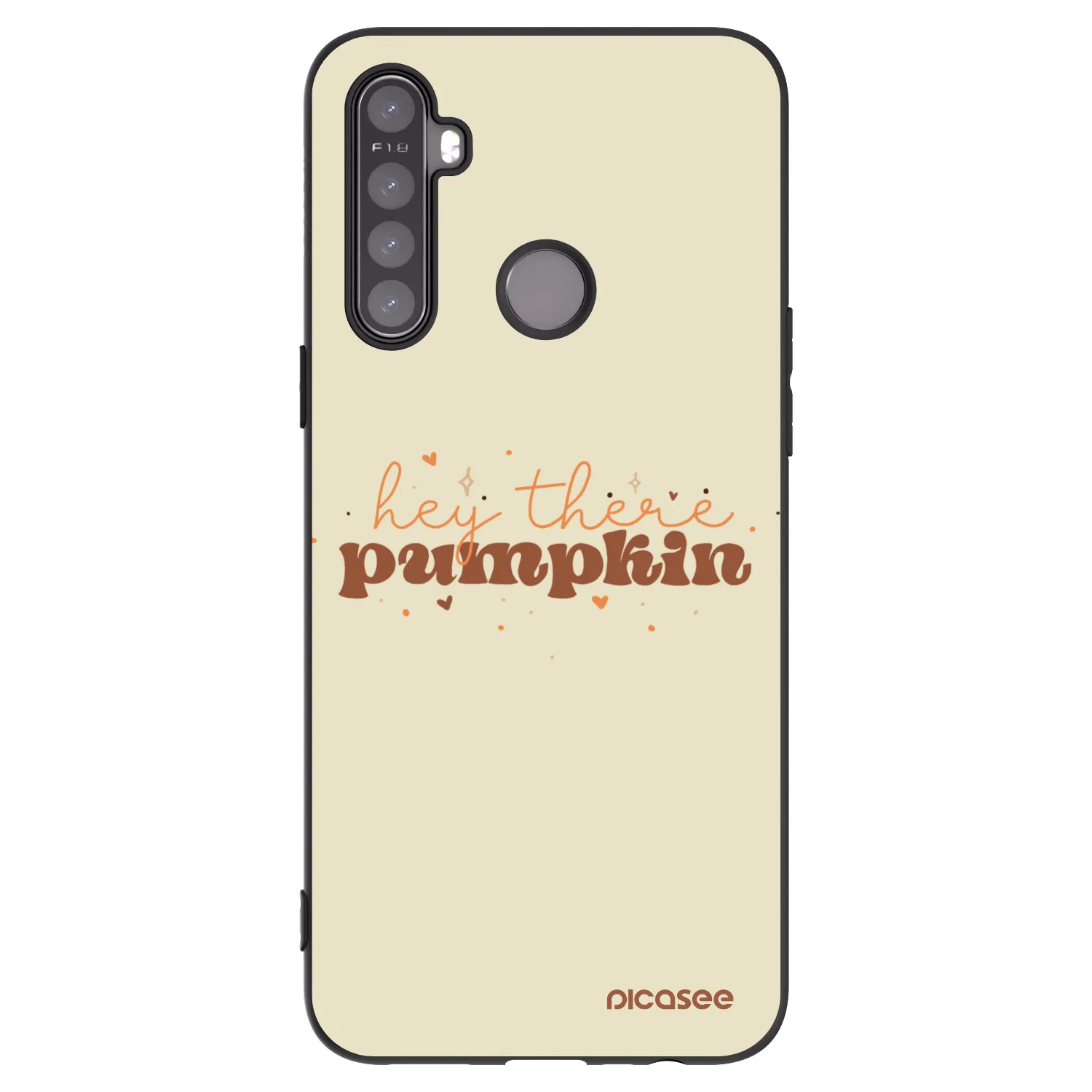 Picasee fekete szilikon tok az alábbi mobiltelefonokra Realme 5 - Hey there pumpkin