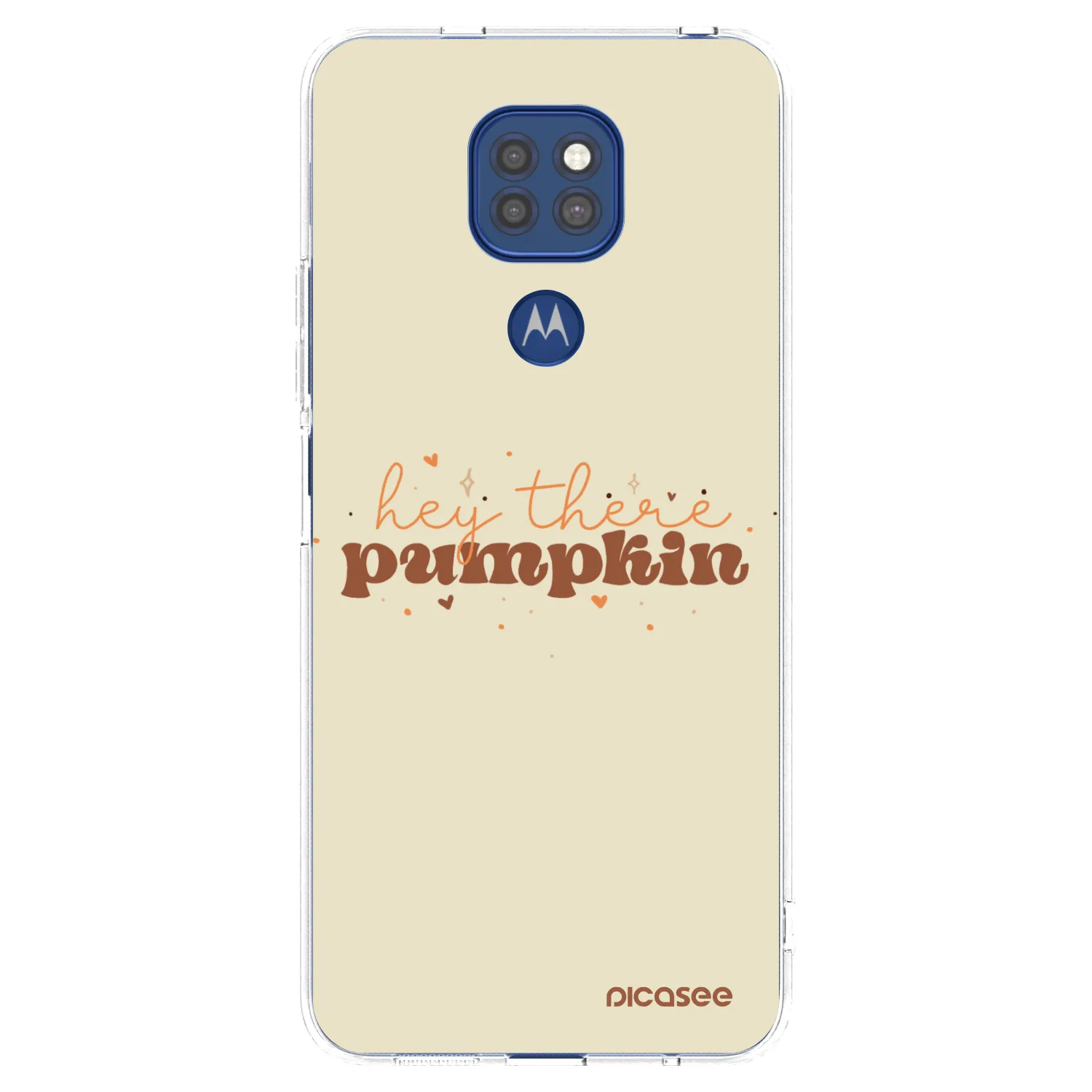 Picasee átlátszó szilikon tok az alábbi mobiltelefonokra Motorola Moto G9 Play - Hey there pumpkin