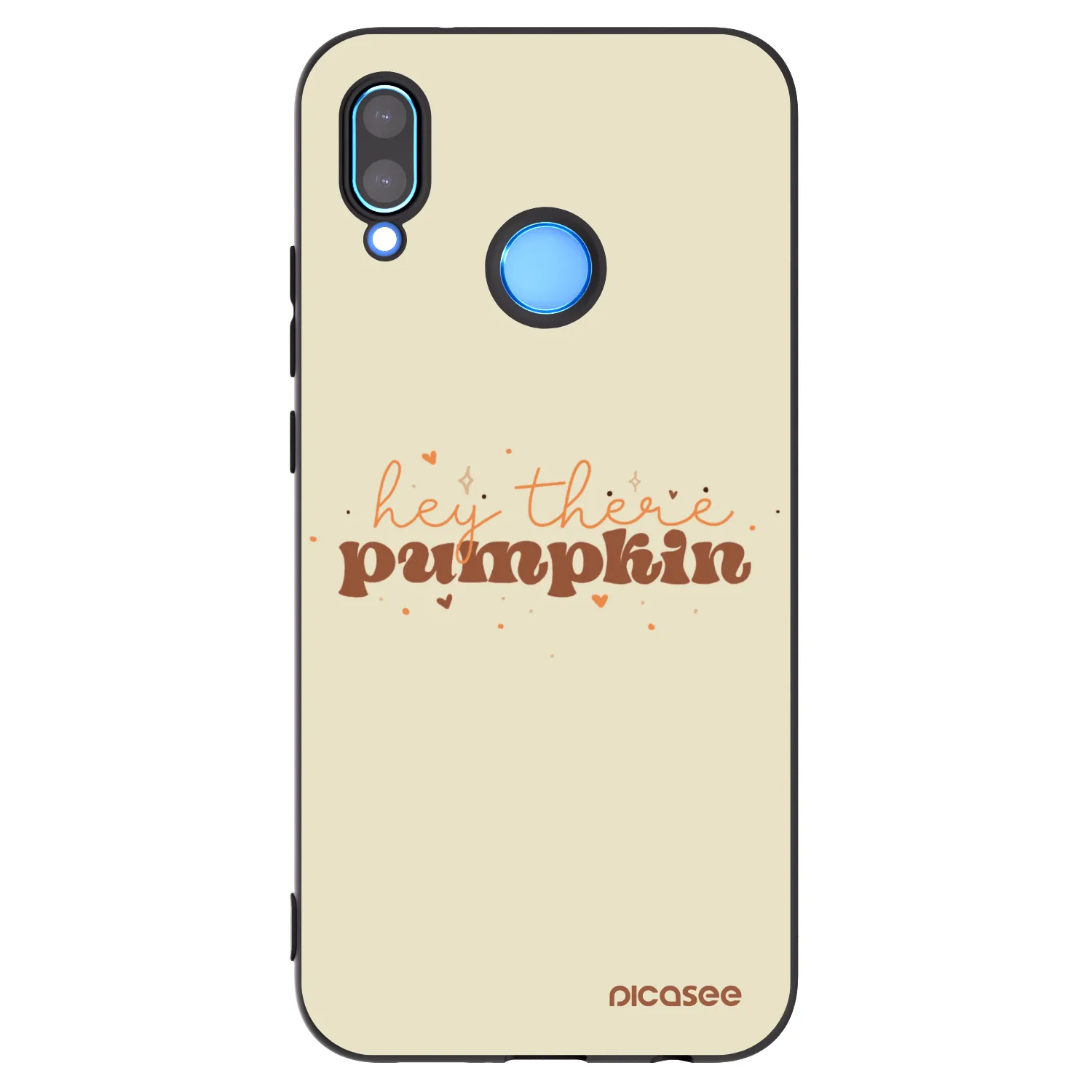 Picasee fekete szilikon tok az alábbi mobiltelefonokra Huawei P20 Lite - Hey there pumpkin
