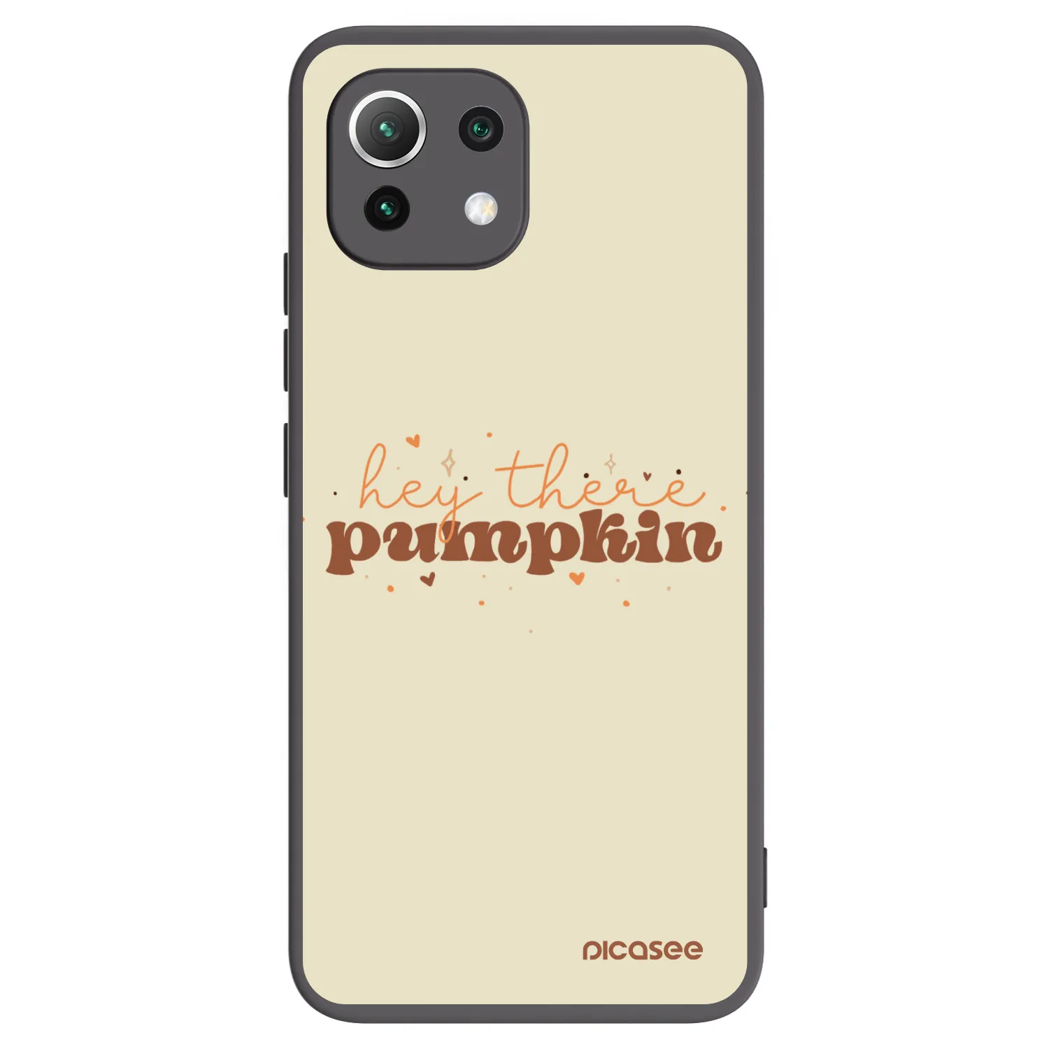 Picasee fekete szilikon tok az alábbi mobiltelefonokra Xiaomi Mi 11 Lite - Hey there pumpkin