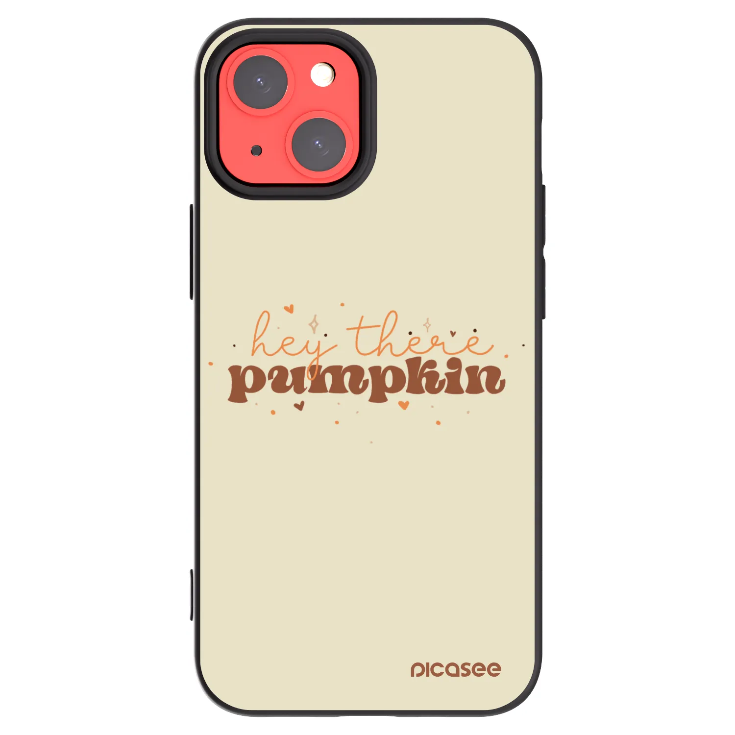 Picasee fekete szilikon tok az alábbi mobiltelefonokra Apple iPhone 13 mini - Hey there pumpkin