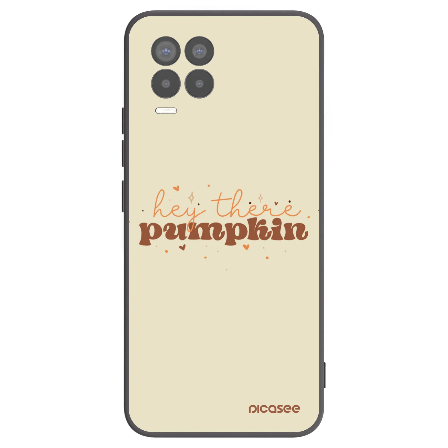 Picasee fekete szilikon tok az alábbi mobiltelefonokra Realme 8 4G - Hey there pumpkin