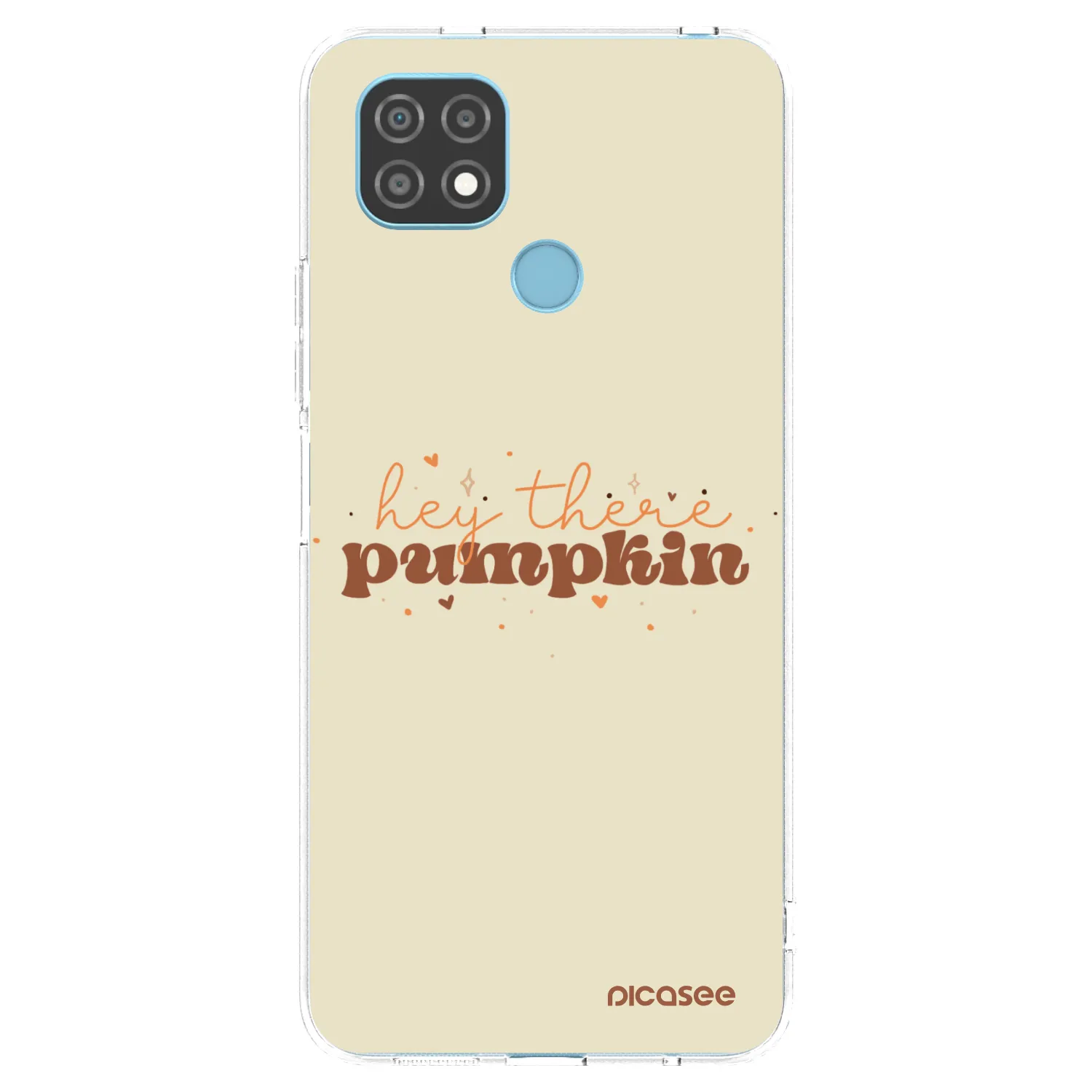 Picasee átlátszó szilikon tok az alábbi mobiltelefonokra Realme C21 - Hey there pumpkin