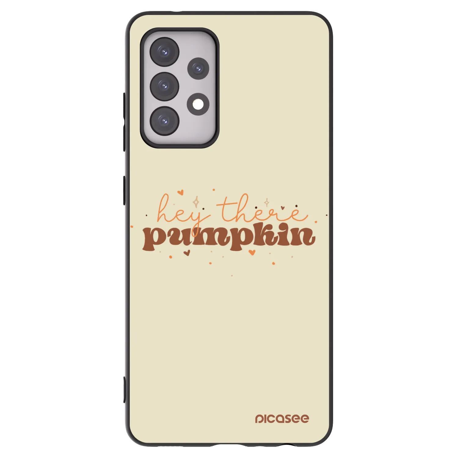 Picasee fekete szilikon tok az alábbi mobiltelefonokra Samsung Galaxy A52s 5G A528B - Hey there pumpkin