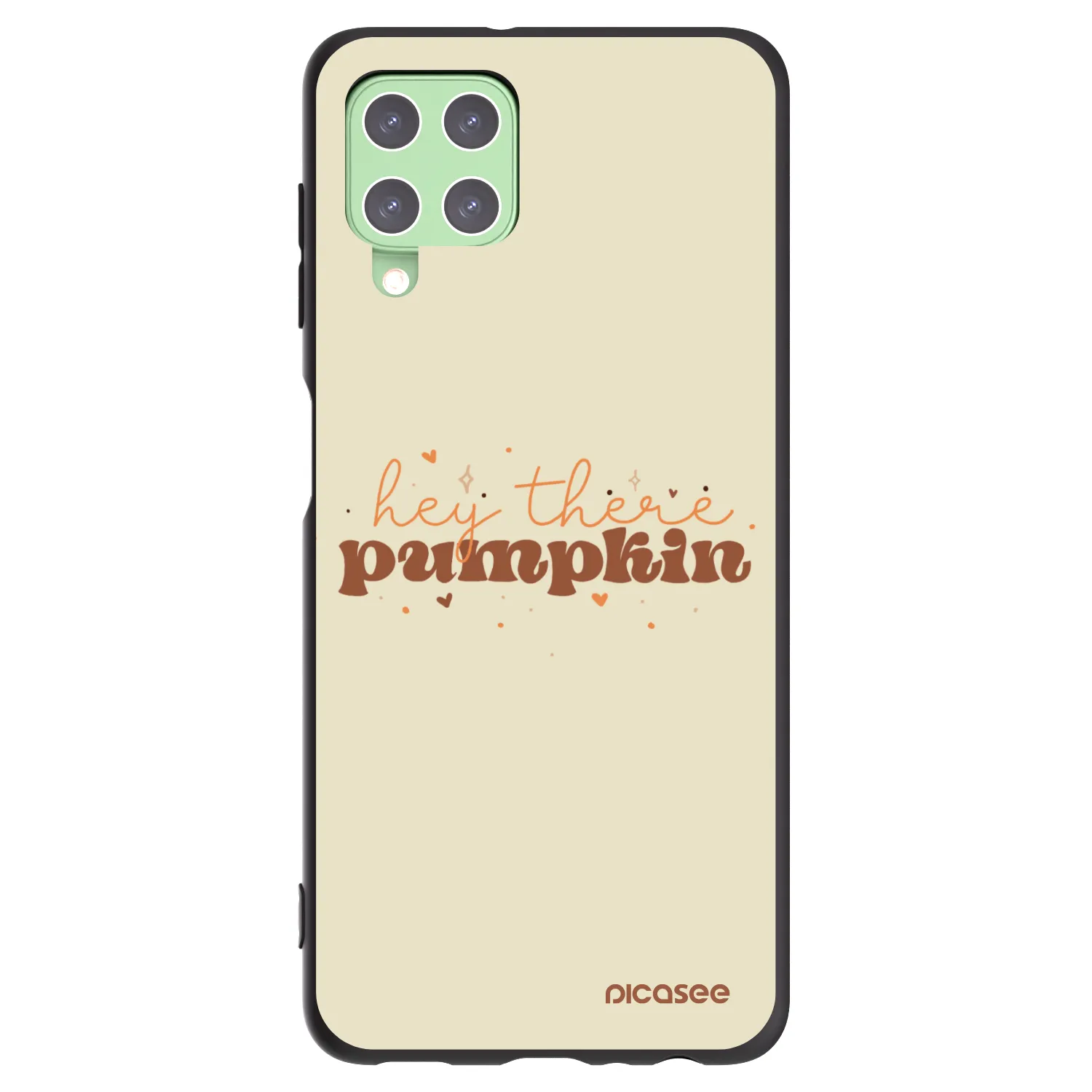 Picasee fekete szilikon tok az alábbi mobiltelefonokra Samsung Galaxy A22 A225F 4G - Hey there pumpkin