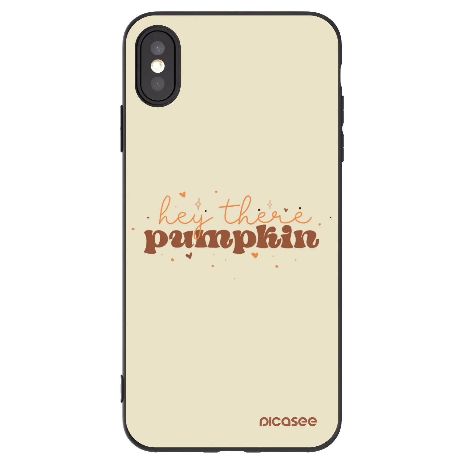 Picasee fekete szilikon tok az alábbi mobiltelefonokra Apple iPhone XS Max - Hey there pumpkin