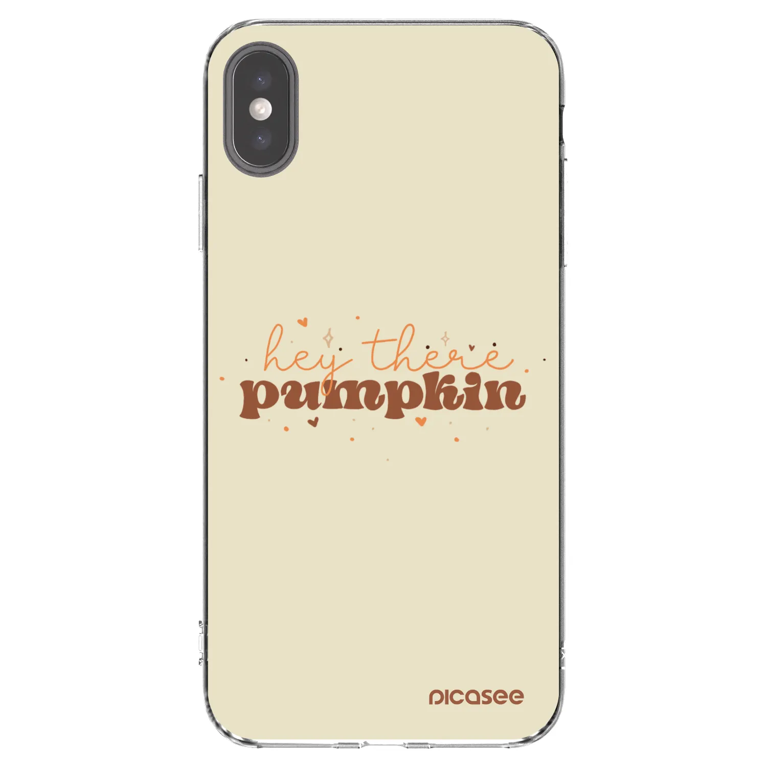 Picasee átlátszó szilikon tok az alábbi mobiltelefonokra Apple iPhone XS Max - Hey there pumpkin
