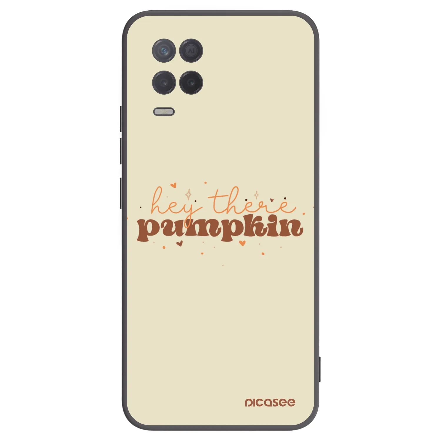 Picasee fekete szilikon tok az alábbi mobiltelefonokra Realme 8 5G - Hey there pumpkin