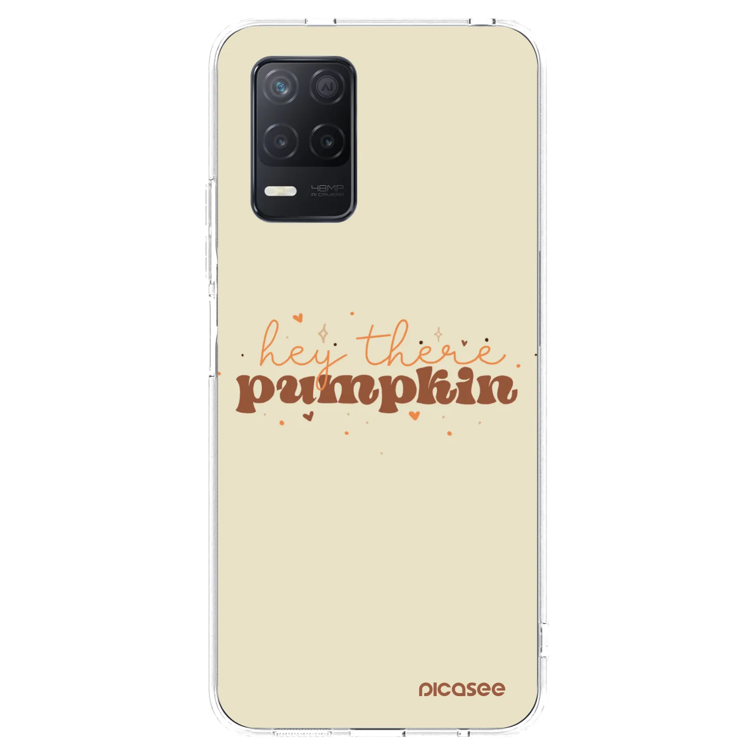 Picasee átlátszó szilikon tok az alábbi mobiltelefonokra Realme 8 5G - Hey there pumpkin