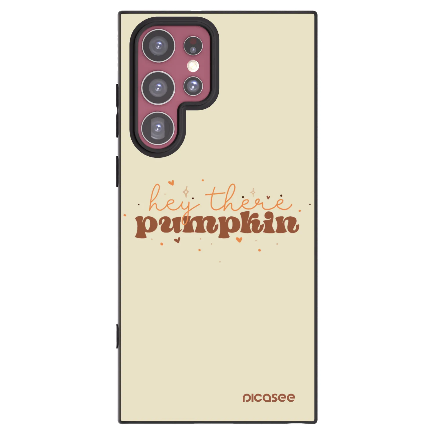 Picasee fekete szilikon tok az alábbi mobiltelefonokra Samsung Galaxy S22 Ultra 5G - Hey there pumpkin