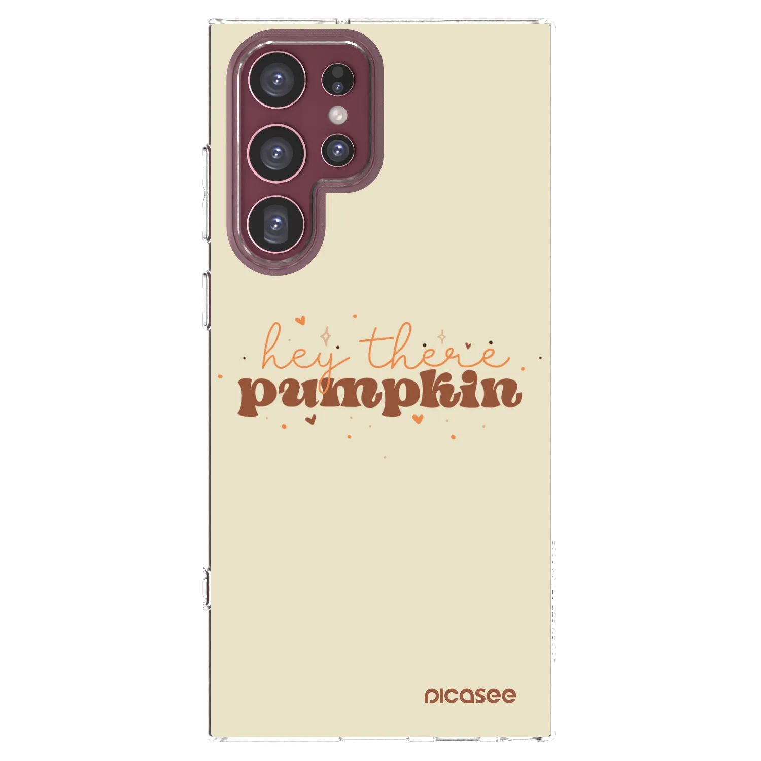 Picasee átlátszó szilikon tok az alábbi mobiltelefonokra Samsung Galaxy S22 Ultra 5G - Hey there pumpkin
